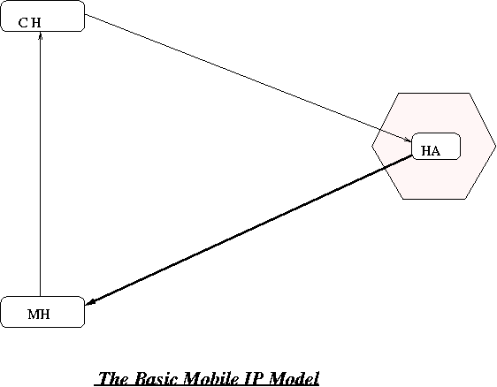 The Basic Mobile IP model